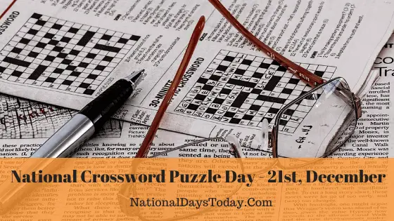 National Crossword Puzzle Day 2022 - Why This Day!