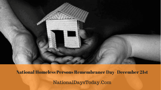 National Homeless Persons Remembrance Day