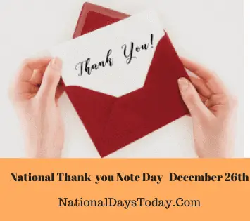 National Thank-you Note Day