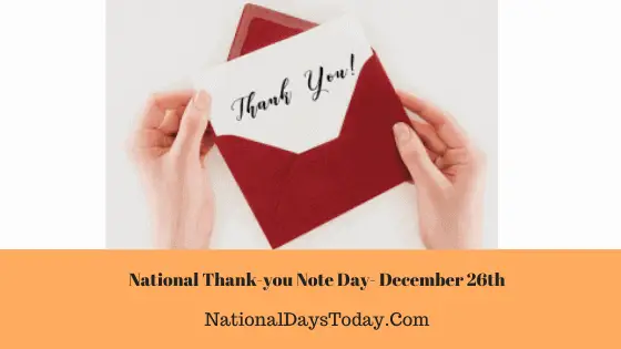National Thank-you Note Day