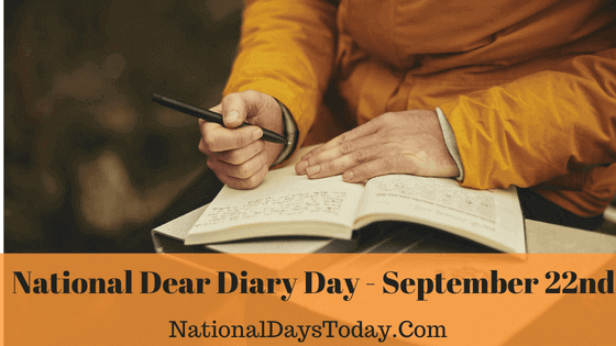 National Dear Diary Day