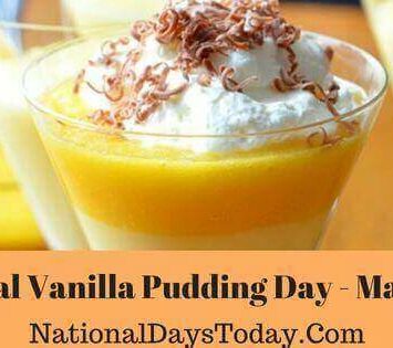 National Vanilla Pudding Day